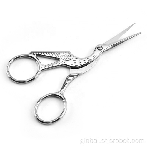 Embroidery Scissors Stork cross-stitch sewing crane scissors silver stainless steel scissors Supplier